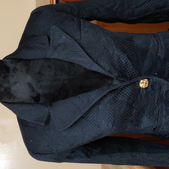 Juicy Couture y2k Vintage Textured Ruffled Bottom Suit Jacket S - Picture 2 of 14